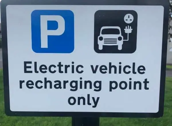 EV Charging Sign for Parking Space